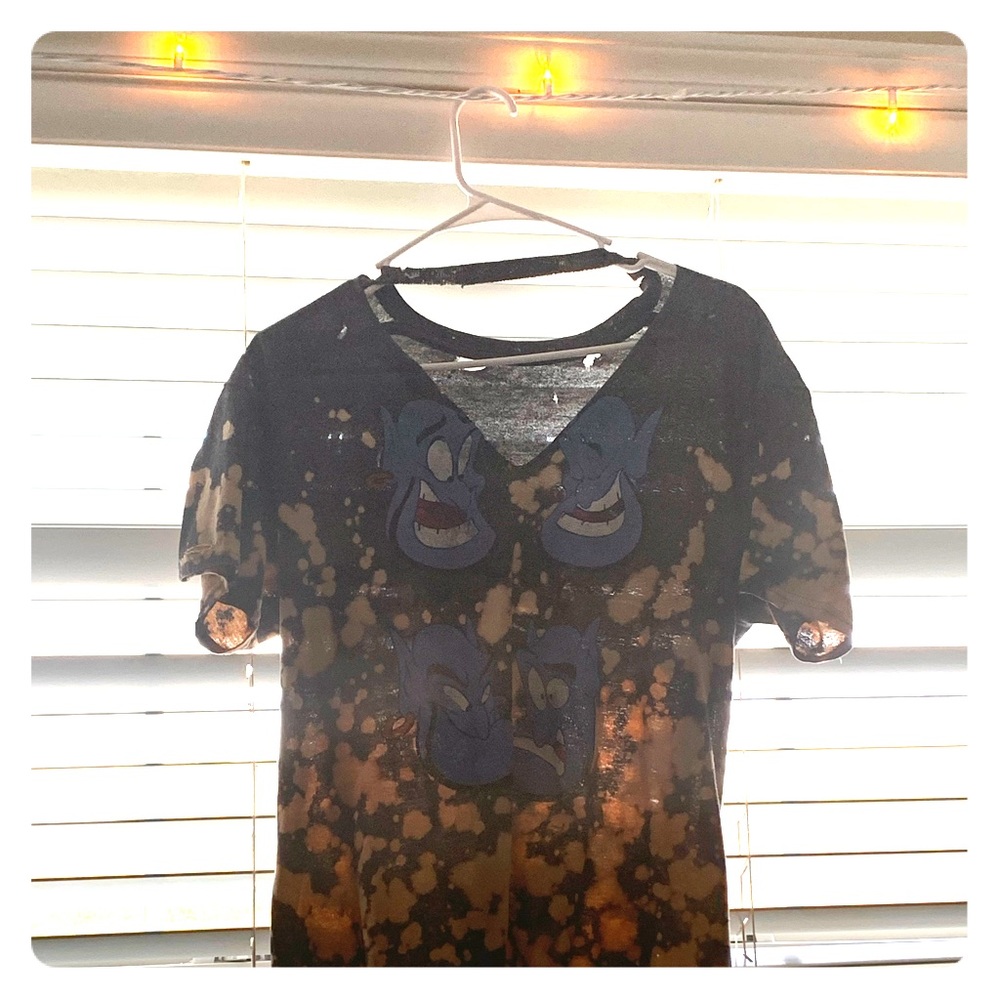 a bleached cut disney shirt
